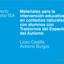 Materiales para la intervención educativa en contextos naturales con alumnos con TEA